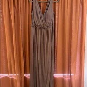 Azazie Tanicia Bridesmaid Dress in Taupe.